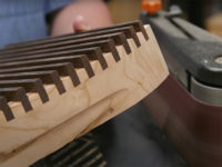Sanding the side of trivet
